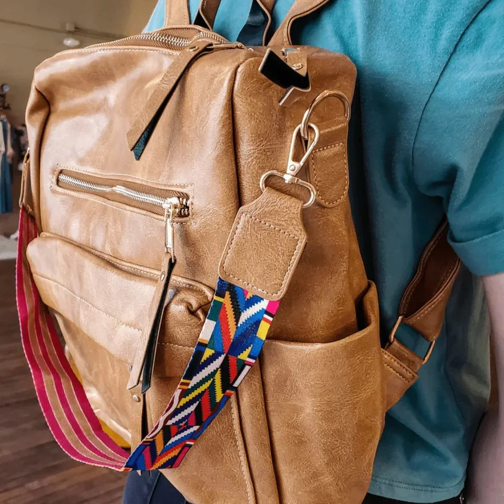 Tan Brown Convertible Guitar Strap Backpack - Picture 2 of 7